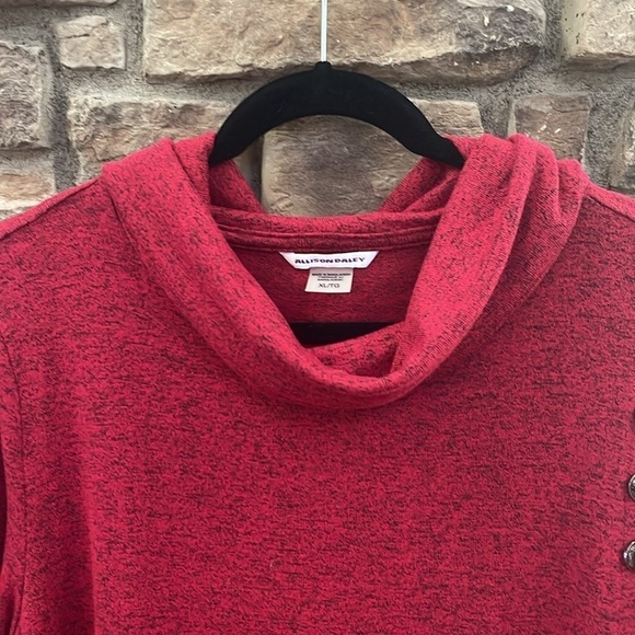 Allison Daley red and black sweater. Size XL - Picture 6 of 7